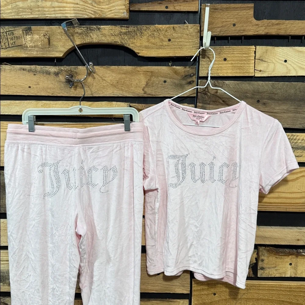 Vintage Y2K‎ Juicy Couture Velour Sleepwear Set Women’s Size Large Loungewear